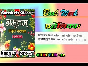 Amritam Sanskrit Class 7 Chapter 12 Book Work || Puzzle: Class 7 || Sanskrit Pathshala