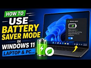 How to Use Battery Saver Mode in Windows 11 Laptop & PC | Save Battery Life Easily