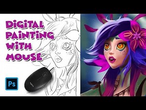 How to create digital painting with mouse on photoshop