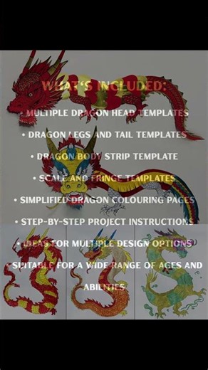 Chinese Dragon Art Project #ancientchina #chinesenewyear #dragoncraft #arthistory #art #homeschool