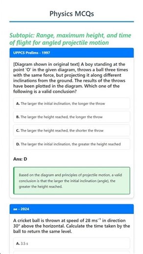 Range, maximum height, and time of flight for angled projectile motion