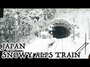 Crossing Snowy Japanese Alps by Train on a Winter Stormy Day || Gifu→Toyama
