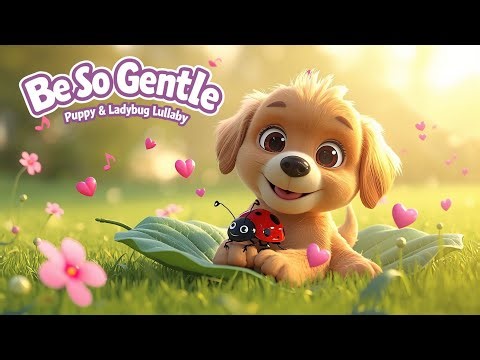 Be So Gentle & Kind 🐶🐞 Puppy & Ladybug Lullaby | Soft Bedtime Song for Toddlers
