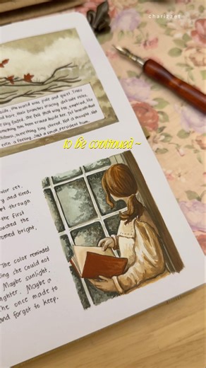 You open my storybook journal and this is what you hear and see ✨ #painting #art #journal #gouache