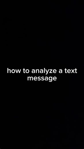 How to analyse a text message