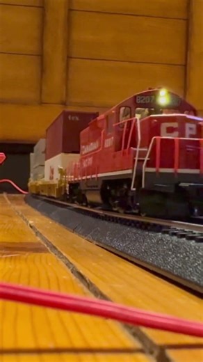 Canadian Pacific GP9 hauling intermodal cars