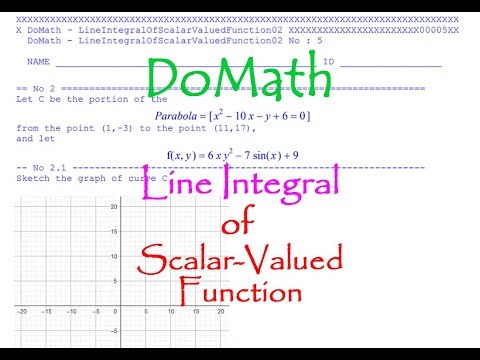 DoMath-Calculus : Line Integral of Scalar-Valued Function 02 No5.2