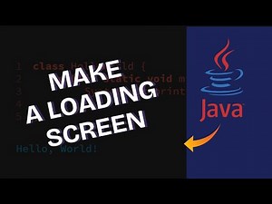 How to Make Self-Clearing Loading Screen in Java 2025?