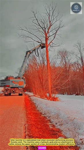 Fast & Powerful: Hydraulic Tree Shear Excavator for Efficient Forestry and Roadside Clearing
