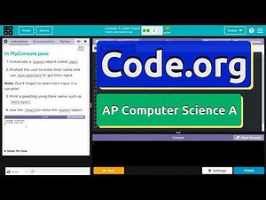 Code.org Lesson 5.3 A User Input | Tutorial with Answers | Unit 2 Computer Science A (CSA)