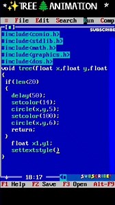 ✨TREE🌲ANIMATION💕C++#coding #shorts #viralshort