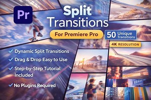 Premiere Pro Split Transitions |50 4K Modern Effects Presets - Etsy Australia