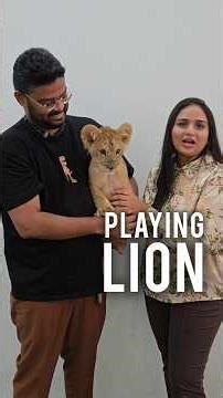 Playing with Lion Cub in Telugu