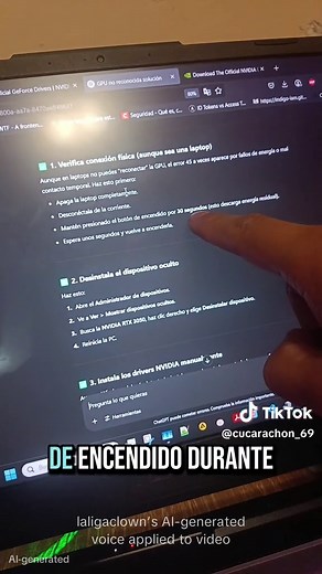 Solución al error 45 en Windows 11 con Nvidia