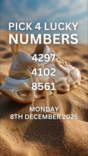 Pick 4 Lucky Lottery Numbers for Monday the 8th December, 2025