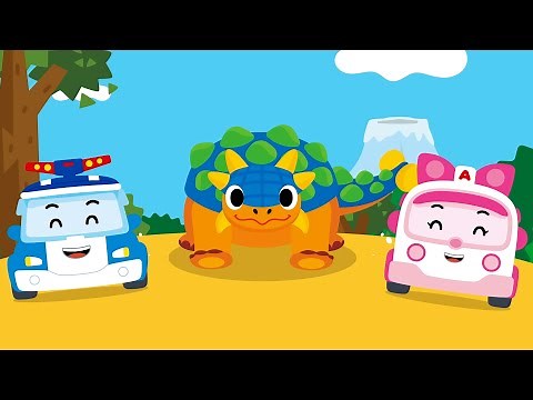 Brachiosaurus & Ankylosaurus | Dinosaur Song | Songs for Children | Robocar POLI TV