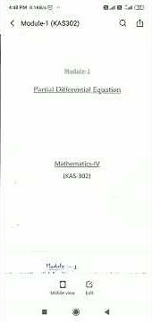 Mathematics 4 Handwritten Notes | Mathematics IV Notes | Unit 1 | Aktu Study Point | PDE |