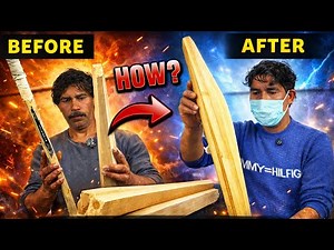How We Make a Double Willow Cricket Bat 🔥 Full Bat Making Process