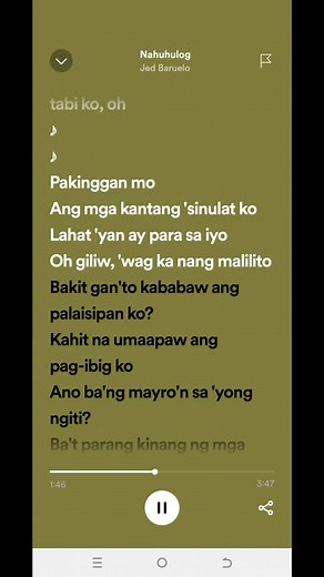 Nahuhulog Lyrics by Jed Baruelo