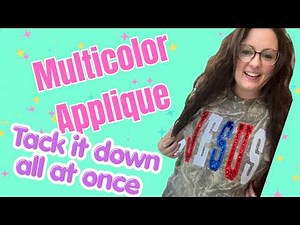 Multicolor Applique Melco Machine Embroidery with Sequins