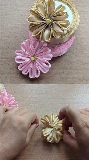 DIY Guide: Easy Kanzashi Ribbon Flowers and Satin Ribbon Craft
