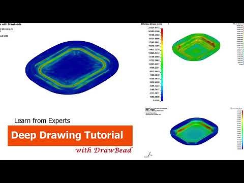 LS-DYNA Tutorial 8: Deep Drawing Simulation with Draw-beads (complete video).