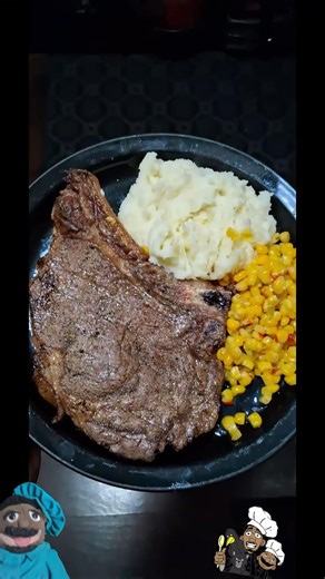 Chef Crow Shorts | Ribeye steak, Mexican corn and mash potatoes #shorts #food #ribeyesteak