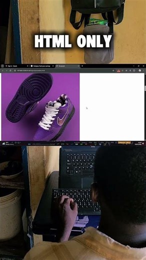 I put this into practice to showcase the difference between HTML and CSS.