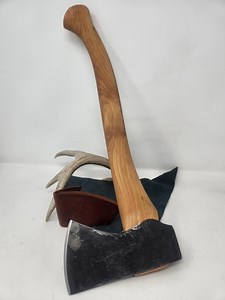 2 Lb 4140 Hand Forged Hatchet, Camp Axe, Forest Hunter Bushcraft Axe, 18" Natural Hickory Handle With Genuine Leather Sheath - READY TO SHIP - Etsy