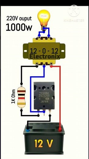 Powerful 1000W inverter build! 12-0-12 +25C5200 #electronics #innovation #1000watt #invertercircuit