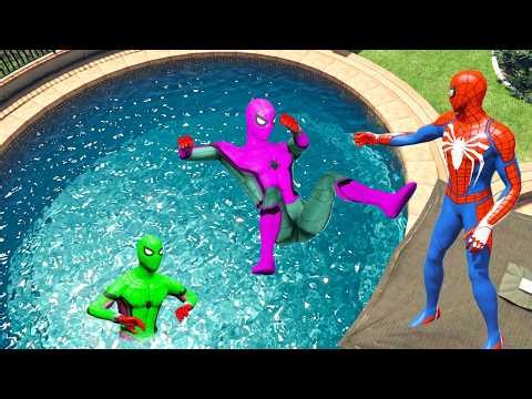 GTA 5 Ragdolls SPIDERMAN Jumps/Fails (Euphoria Physics)