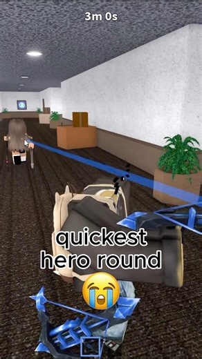 quickest hero round 😭 #mm2 #mm2roblox #mm2gameplay