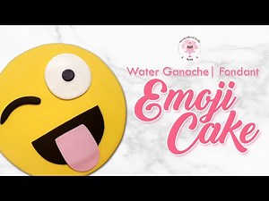 How to Decorate Emoji Fondant Cake | Water Chocolate Ganache Recipe