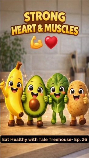 Potassium Song for Kids ⚡ | Energy, Heart & Muscles| Eat healthy with Tale Treehouse