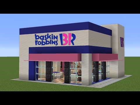 How To Build a Baskin Robbins In Minecraft | Step By Step Tutorial Including Interior