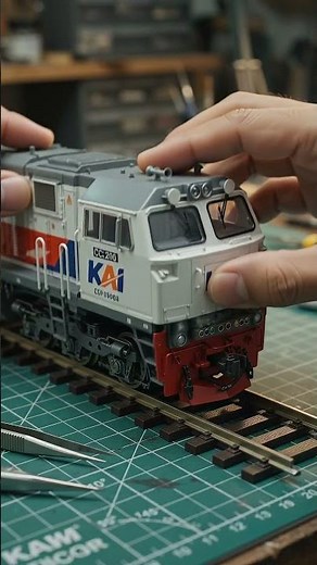 Assembling locomotive model kit KAI CC206 #dieselpower #cc206 #railway #trainspotting #gelocomotive