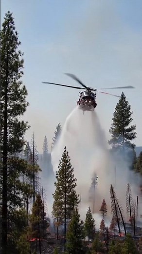 Firefighting Operation: Fire Fighting Helicopters Bring Water to Extinguish Fire #shorts #helicopter