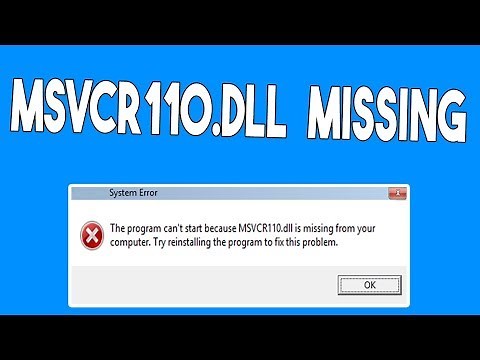 How to Fix MSVCR110.dll is Missing in Windows 10 PC or Laptops
