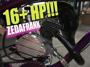 Crazy motorized bicycle power! THE FRANKENSTEIN!