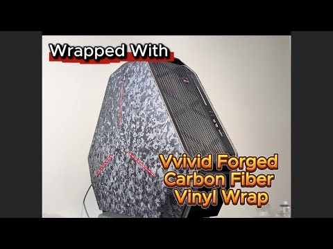 Wrapping An Alienware PC in Forged Carbon Fiber Vinyl Wrap - How To Tutorial