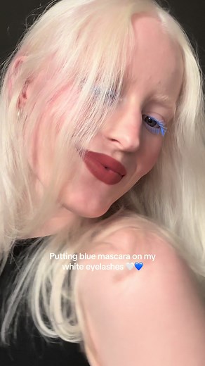 Revamp Your Look with Blue Mascara on White Eyelashes