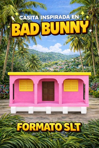 Bad Bunny House STL | 3D House Key Holder | STL File for 3D Printing | Pink House Key Holder - Etsy