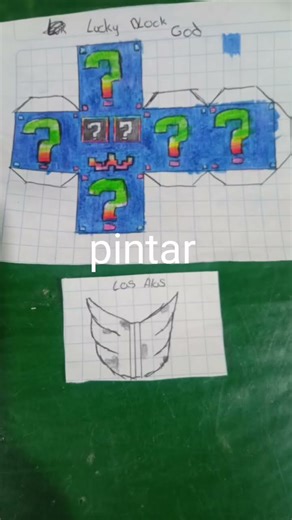 papercraft de lucky block God