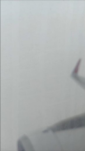 Flying Through Thick Clouds | Airplane Window View | Light Turbulence Experience