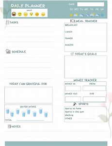 Agenda, Liste De Tâches Et Programme Quotidien Imprimable, Téléchargement Immédiat . - Etsy Canada