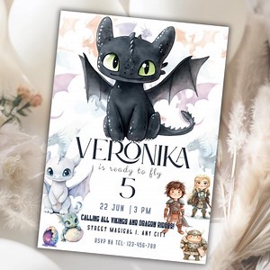 How to Train Your Dragon Birthday Invitation: Viking Party, Dragon Rider Theme (digital Download) - Etsy
