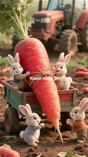Clever❤️‍🔥 Rabbits & Giant Carrot 🥕 | Kids Animation Story🐰#RabbitStory❤️#AnimalStory#Educational🌹