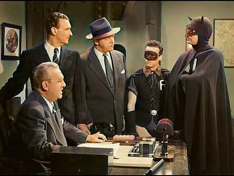 Batman and Robin 1949 colorized cliffhanger serial Robert Lowery 1