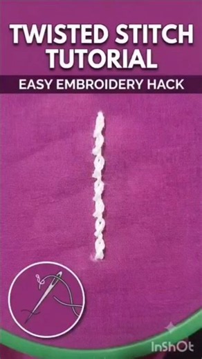 Try This Easy Embroidery Hack! Twisted Stitch Tutorial 🧵