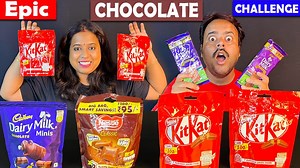 21K views · 809 reactions | EPIC CHOCOLATE CHALLENGE | Dairy Milk And Kit Kat Chocolate Eating Competition #bigbites #chocolatechallenge #eatingshow | Indian Eating Show | Facebook